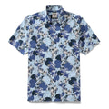 Men's Hawaiian Shirt Crane Waves Dancing Together Print Cotton Button-down Short Sleeve Aloha Shirt