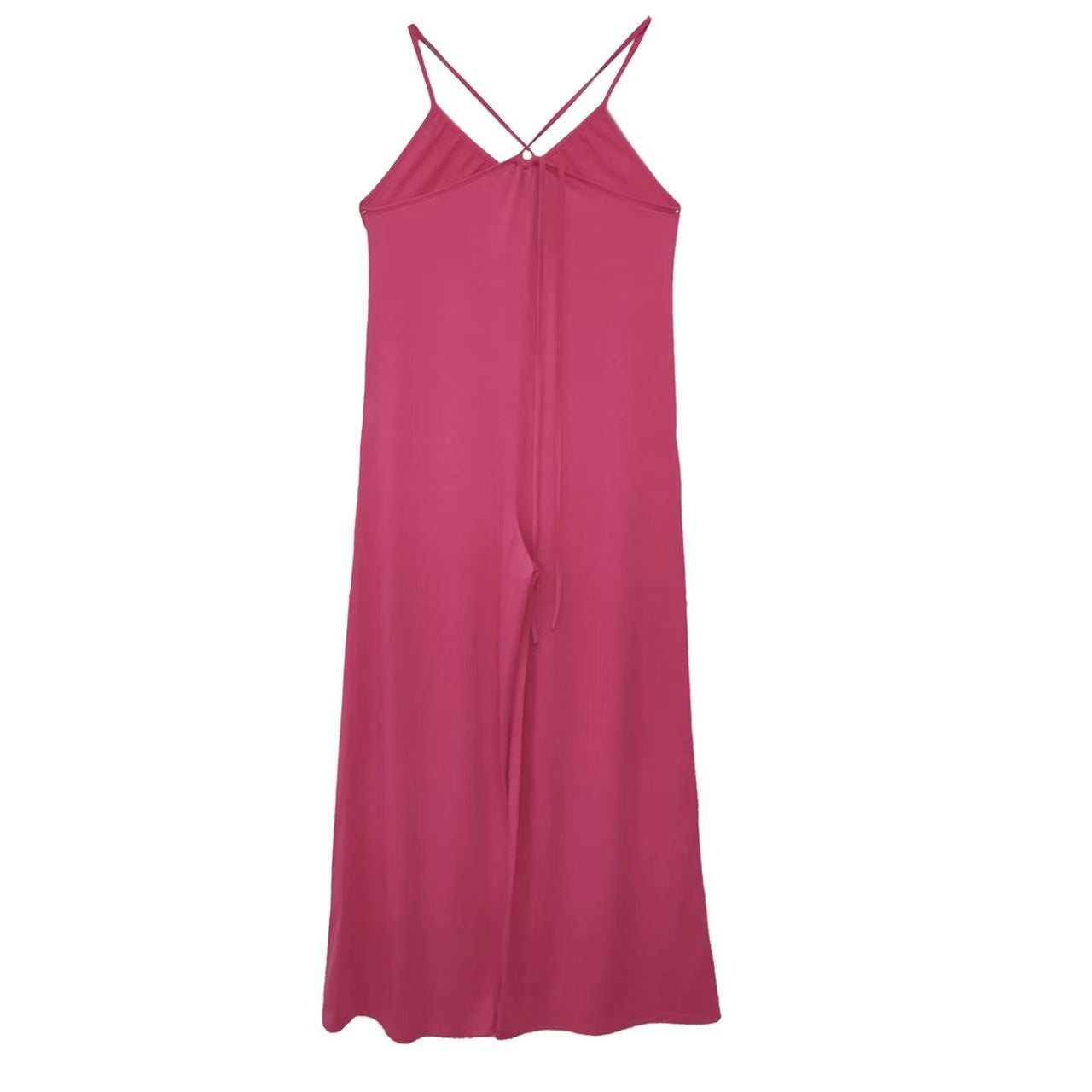 Women's New Cross Backless Wide Leg Camisole Skirt Jumpsuit